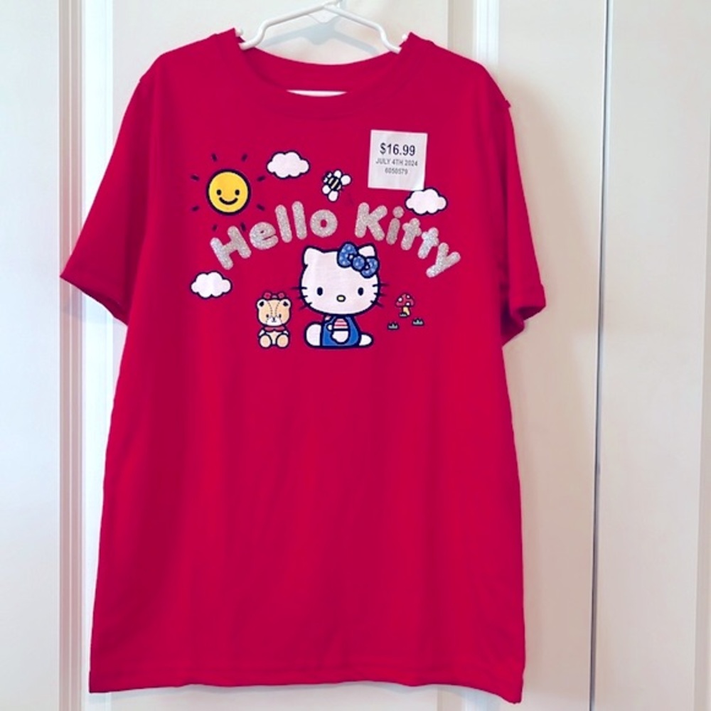 Hello Kitty kids tee, size large, NWT.